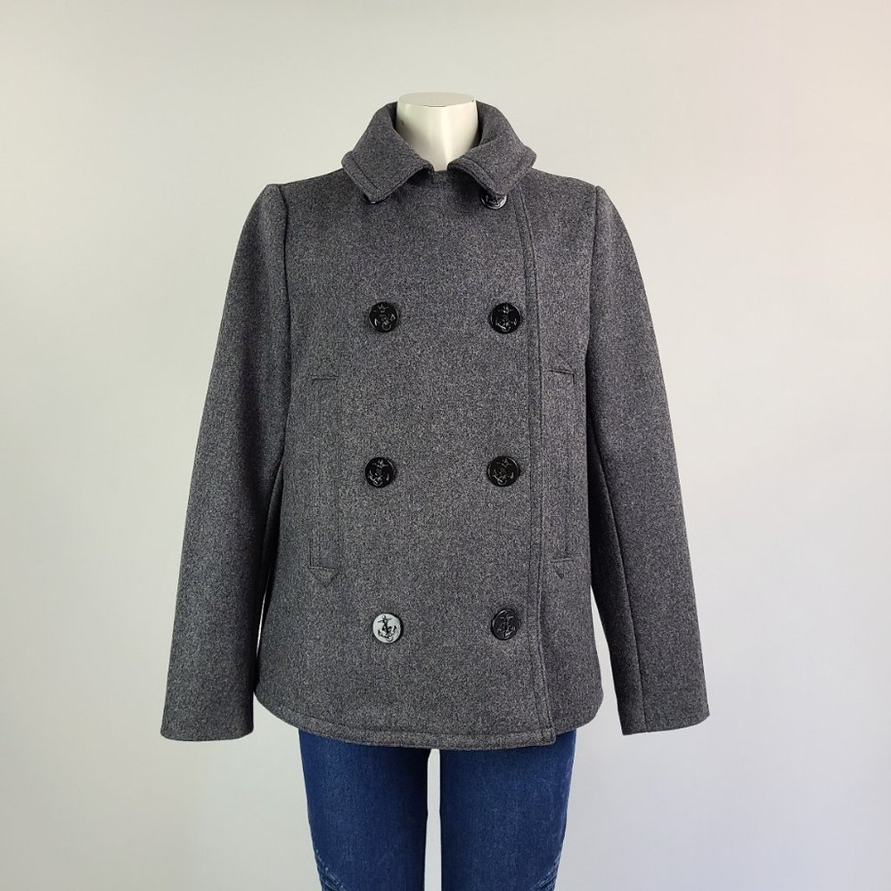 The Gap Grey Wool Coat Size L